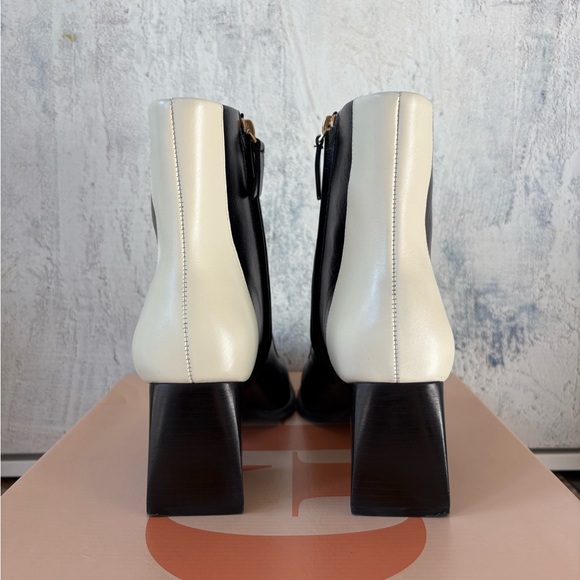 Gianni Bini Black and Cream Heeled Boots - Picture 6 of 8